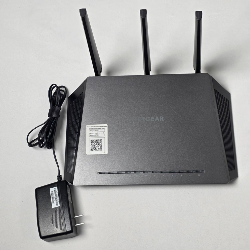 Netgear Nighthawk AC1900 R7000 Smart WiFi Router Black Dual-Band Gigabit USB 2.0